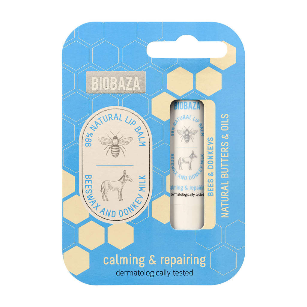 Biobaza Baume à lèvres apaisant et réparateur Bees & Donkeys, 4,5 g