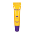 Yellow tube of Frudia Blueberry Hydrating Honey Lip Balm on a white background