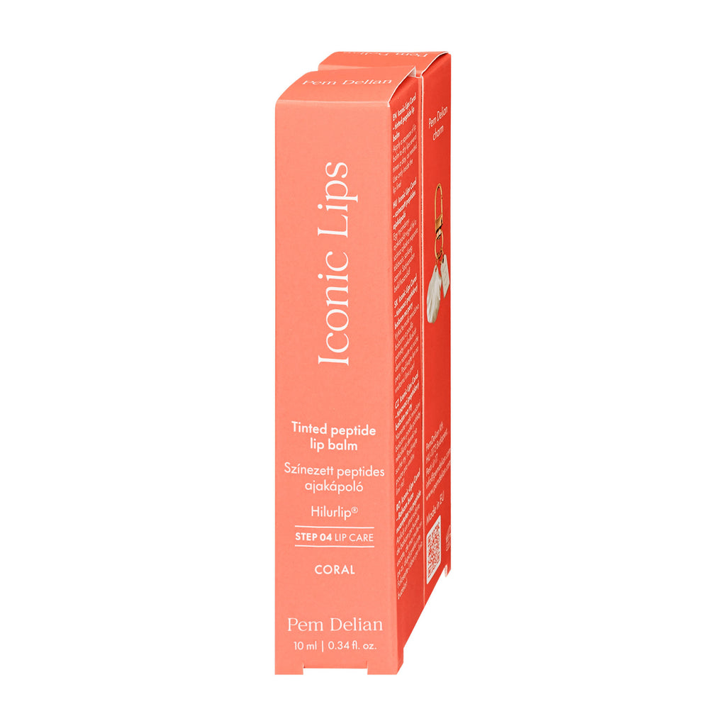 Pem Delian Baume à lèvres Iconic Lips teinté aux peptides CORAIL, 10 ml