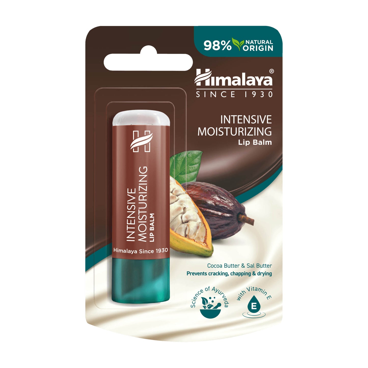 Himalaya Intensive Moisturizing cocoa butter & sal butter lip balm, 4.5 g