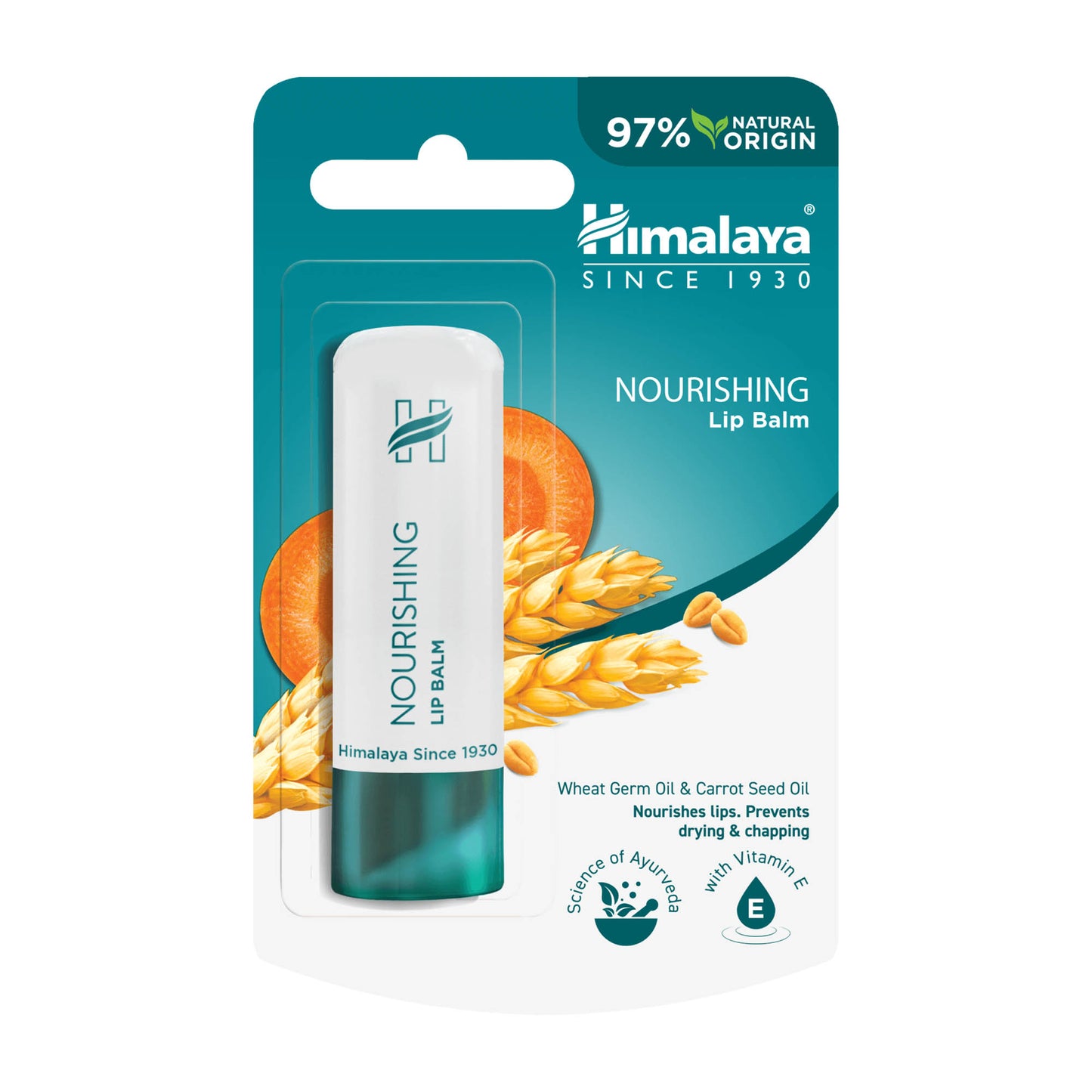 Himalaya Nourishing wheat germ & carrot seed oil lip balm, 4.5 g