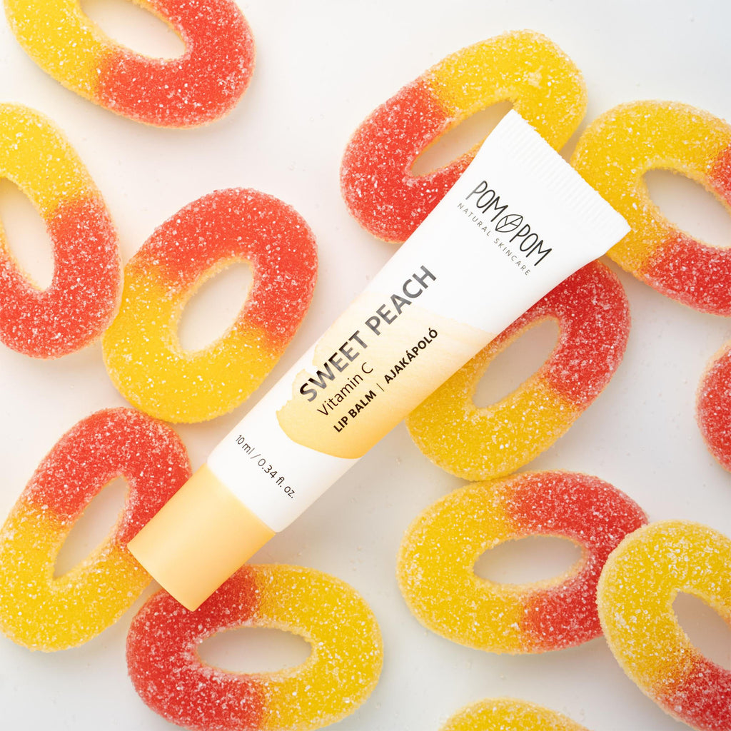 Pom-Pom Baume à lèvres Sweet Peach à la vitamine C, 10 ml