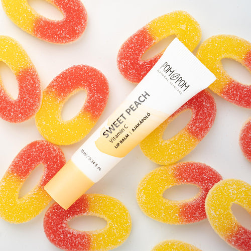 Pom-Pom Baume à lèvres Sweet Peach à la vitamine C, 10 ml