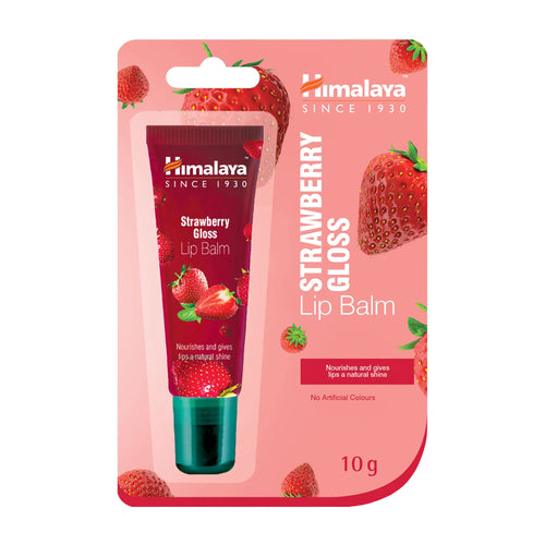 Himalaya Strawberry Gloss Lip Balm Tube packaging on a white background.