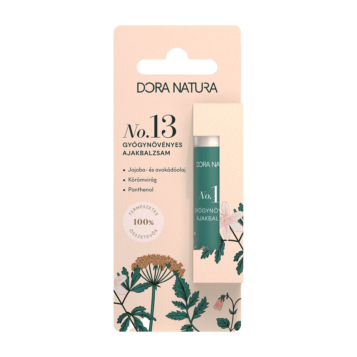 Dora Natura No.13 Herbal lip balm, 4.5 mL