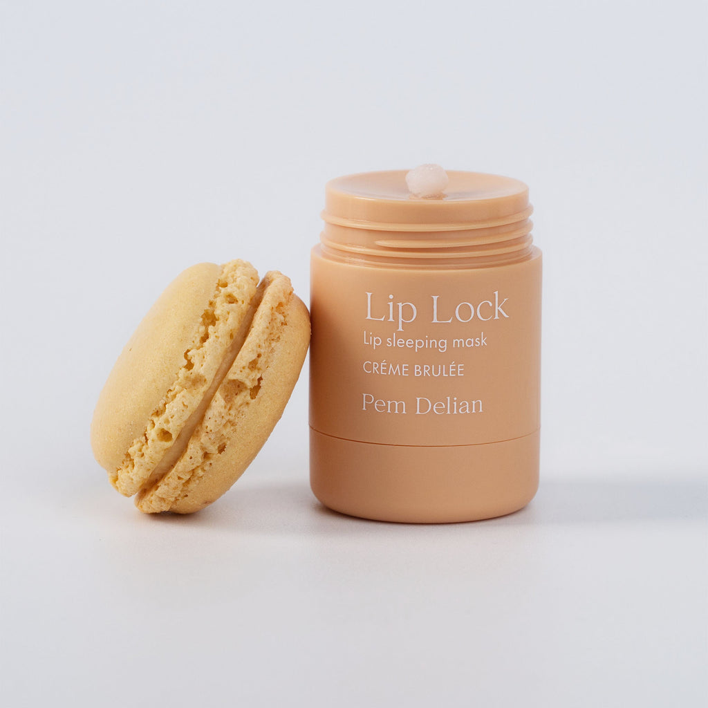 Pem Delian Masque de nuit pour les lèvres Crème Brûlée LIP LOCK, 15 ml