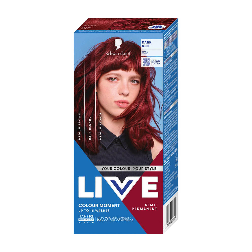Schwarzkopf LIVE 026 Dunkelrot COLOUR MOMENT