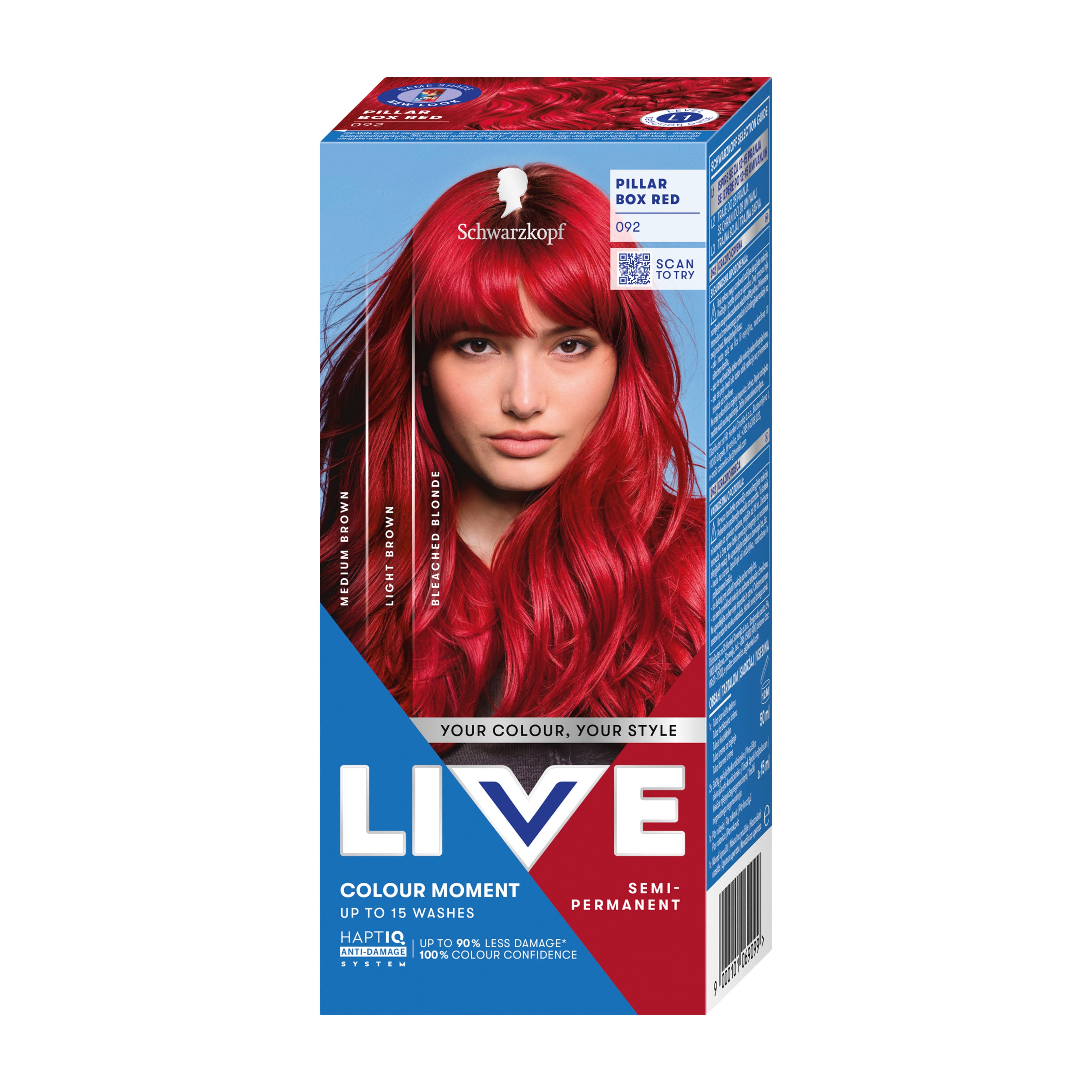 Schwarzkopf LIVE 092 Pillar Box Red COLOUR MOMENT
