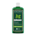 Logona Lemon Balm anti-grease shampoo bottle with green label on a white background