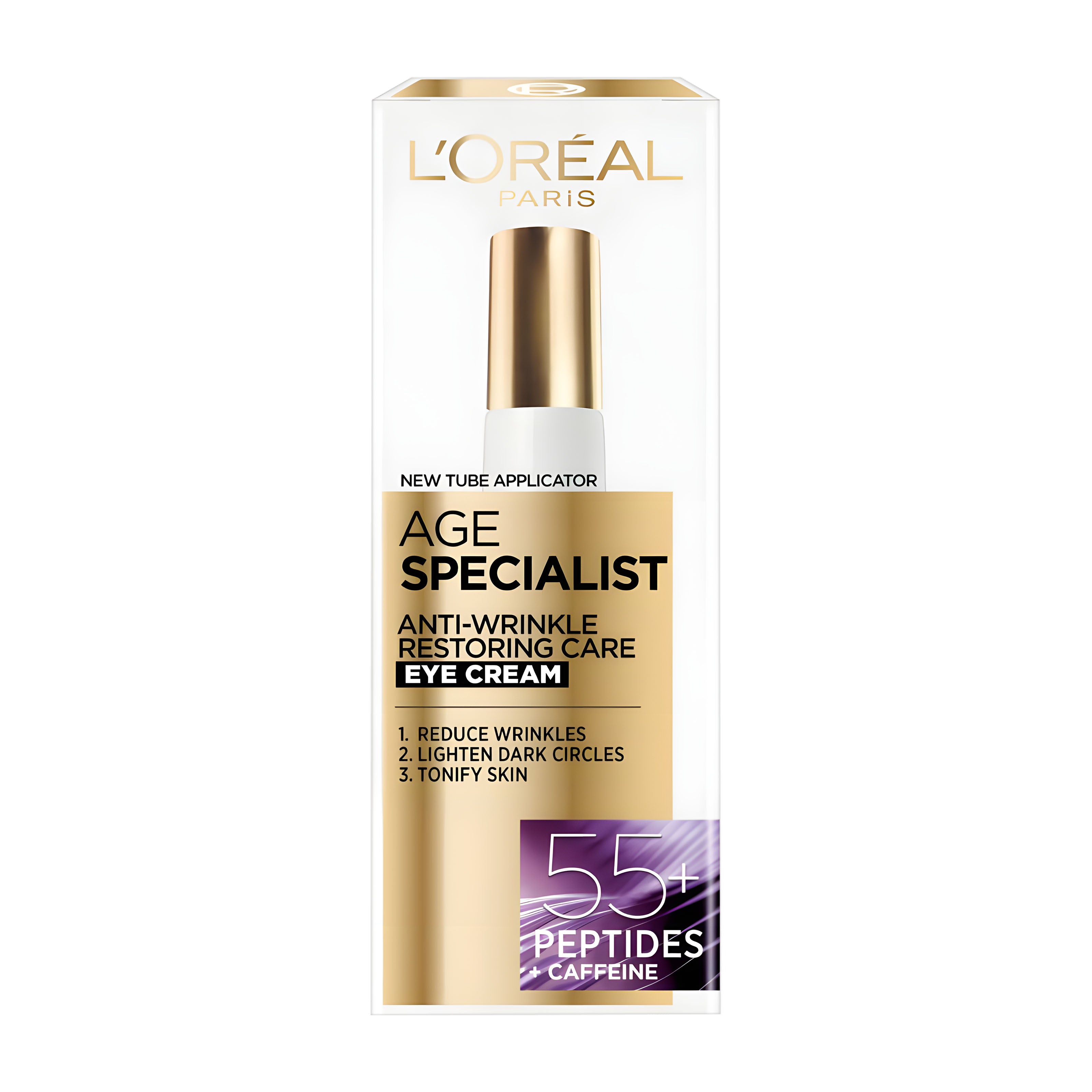 L'Oreal Paris Age Specialist 55+ Anti-Wrinkle eye cream packaging on a white background
