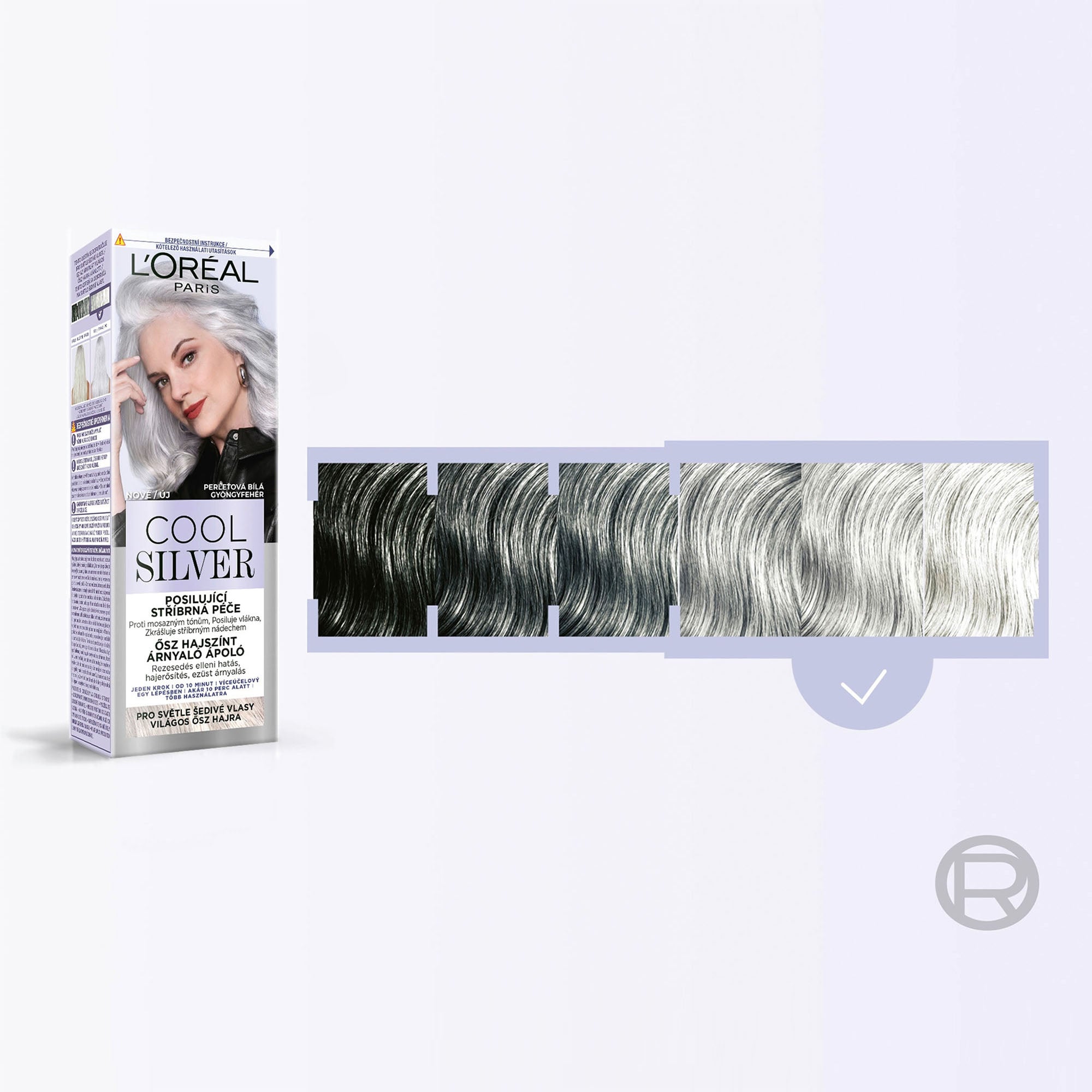 L'Oréal Paris Cool Silver Platin-Grau Behandlung – Gegen Gelbe Reflexe, Für Helles & Graues Haar
