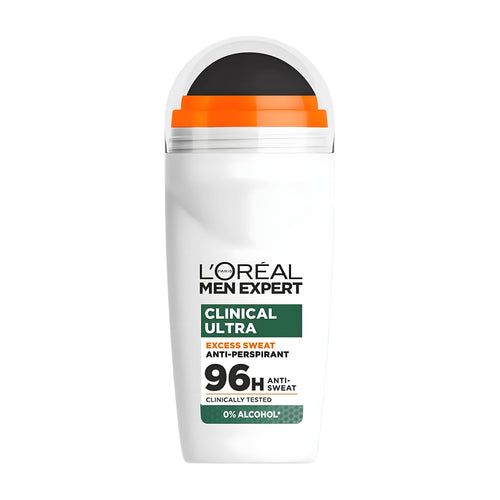 L'Oreal Paris Men Expert Clinical Ultra antiperspirant roll-on on a white background.