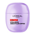 L'Oreal Paris Revitalift Filler Hyaluron Aqua-Fluid SPF30 face moisturizer container on a white background