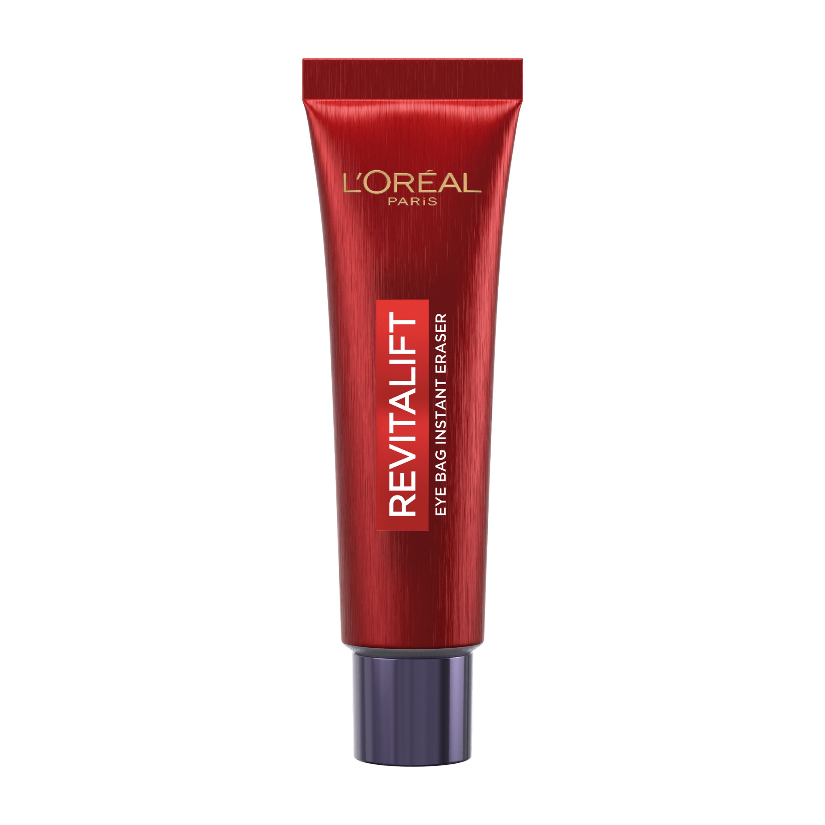 L'Oreal Revitalift eye bag instant eraser tube on a white background