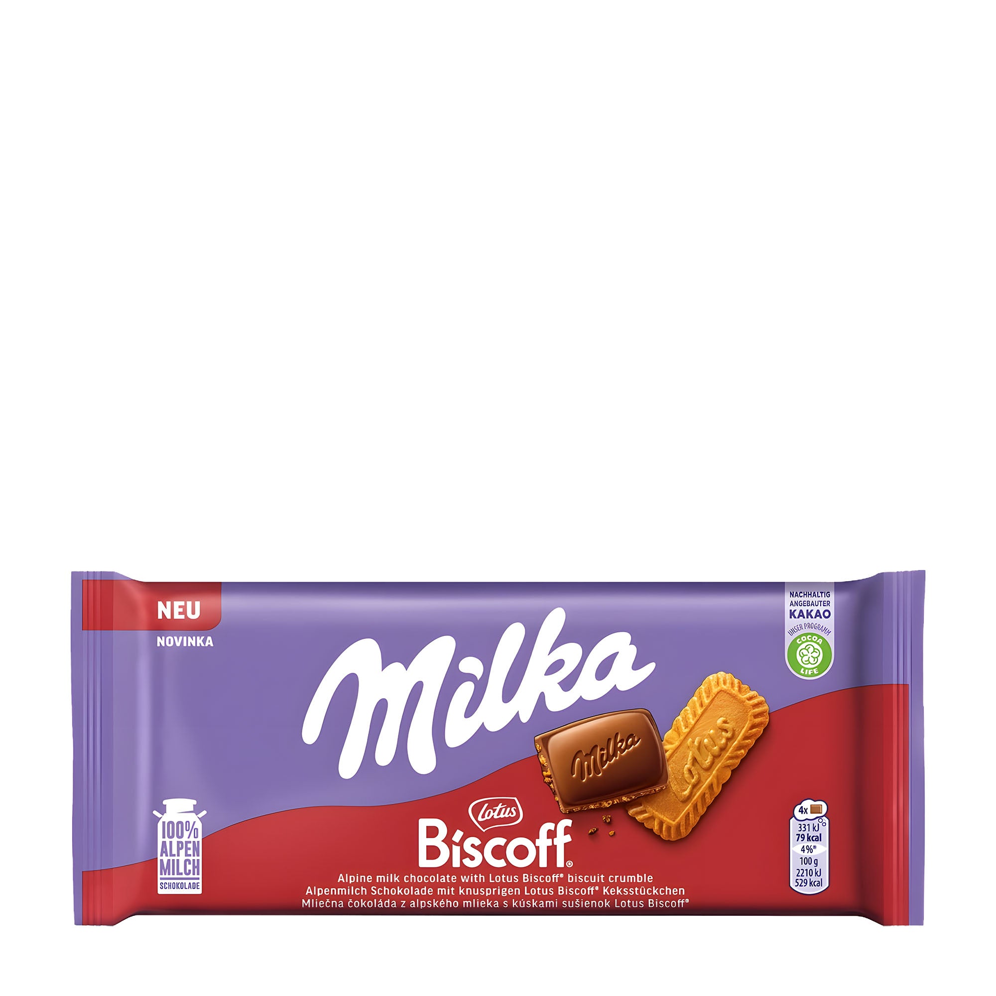 Milka Lotus Biscoff milk chocolate bar, 90 g – Peppery Spot