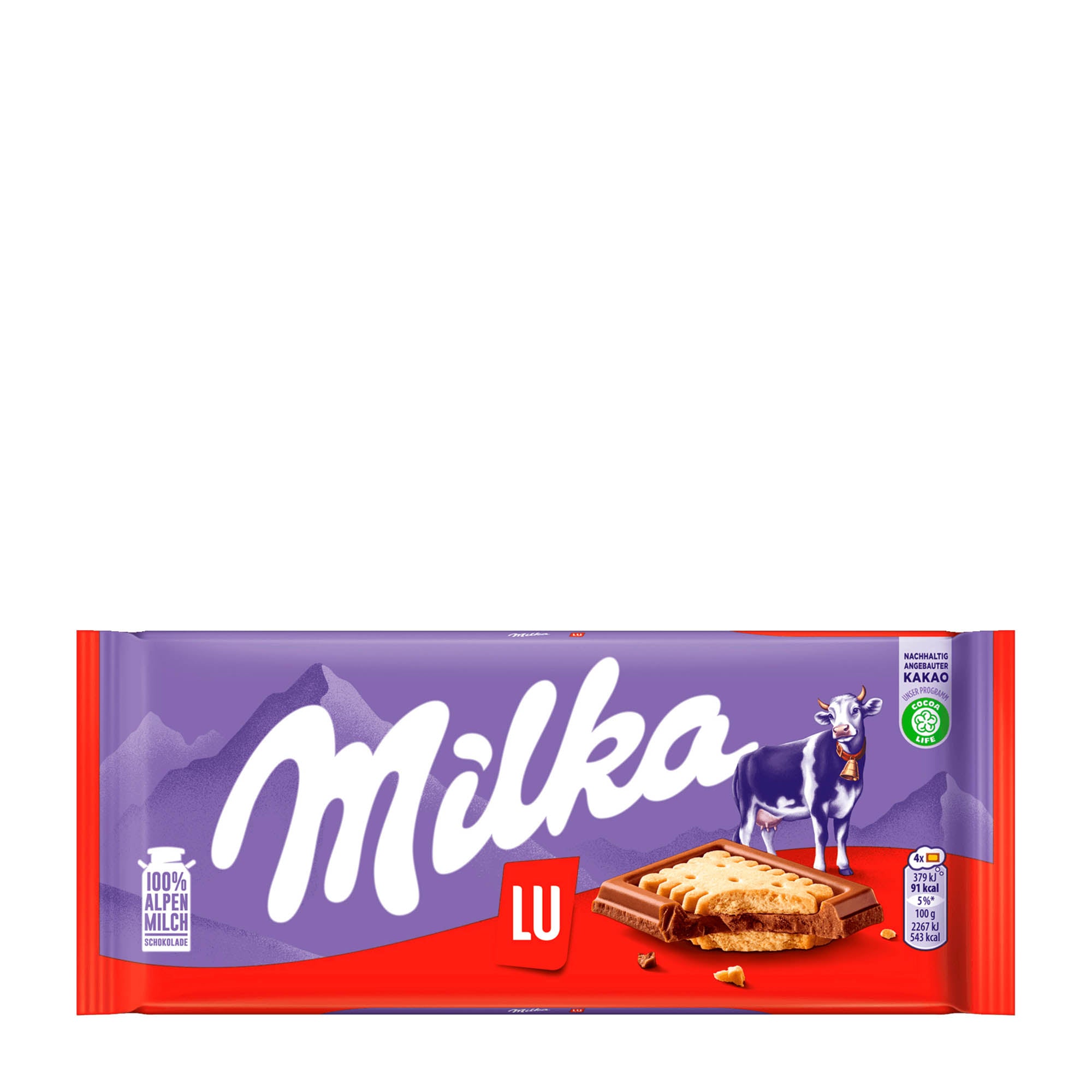 Milka LU Tablette de chocolat au lait, 87 g