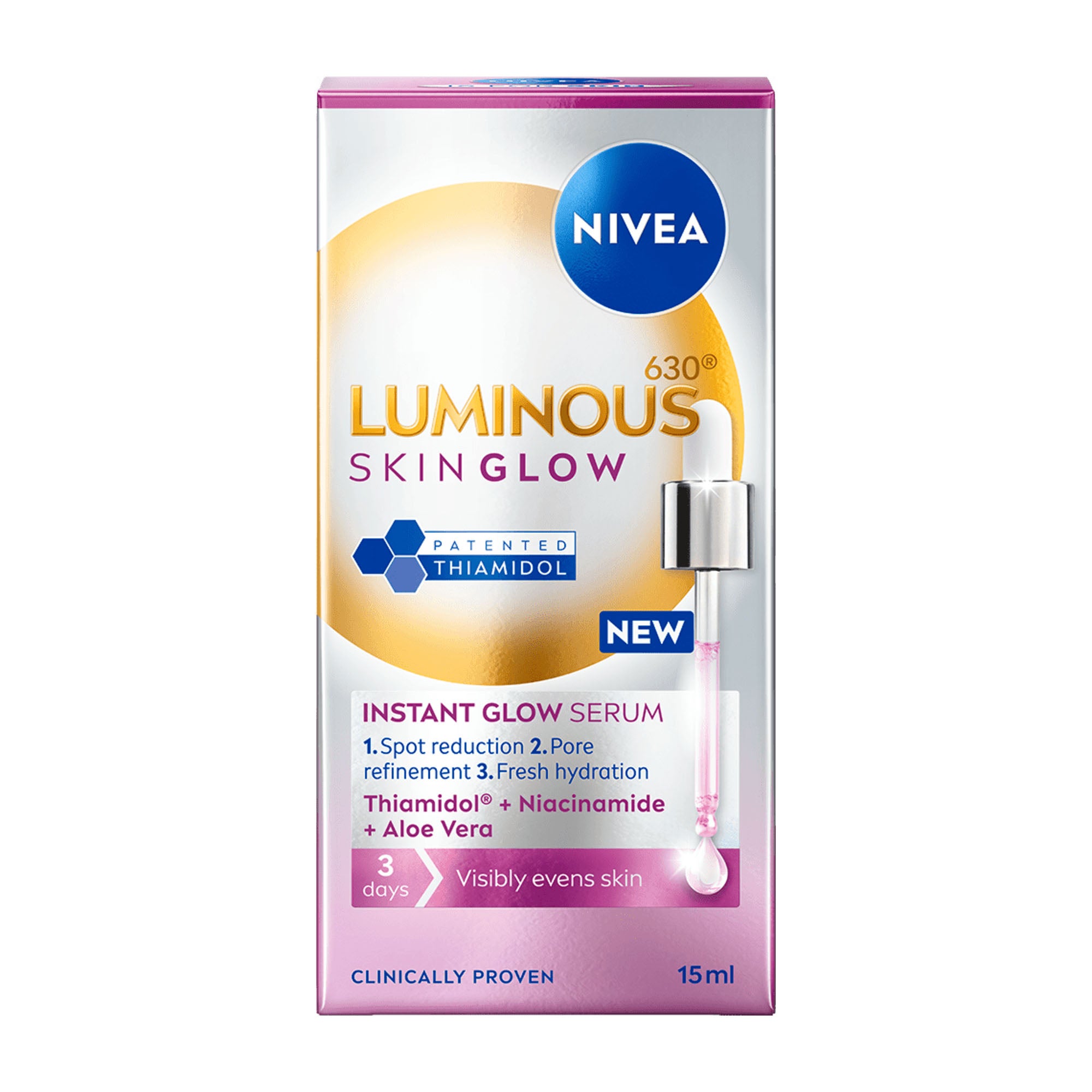 Nivea Luminous630 Skin Glow Instant Glow Serum, 15 ml