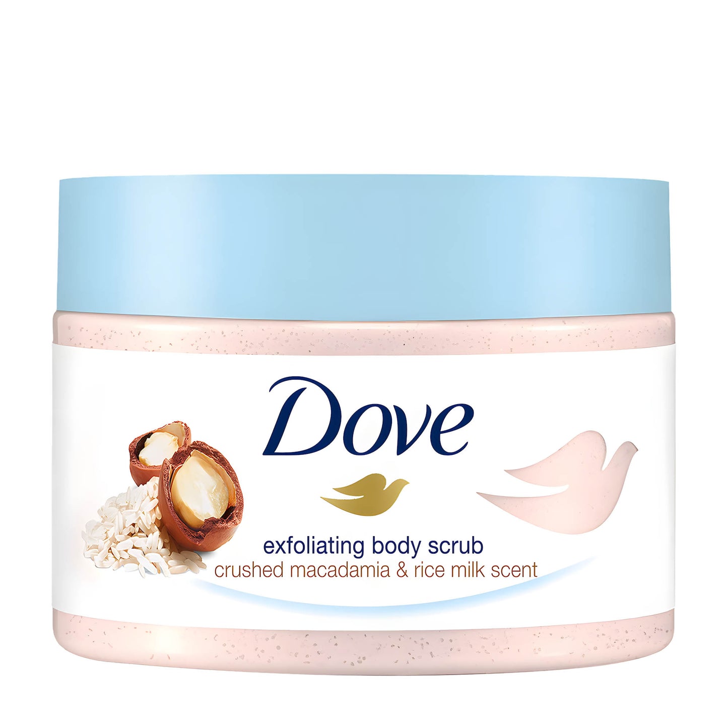 Dove Crushed Macadamia & Rice Milk Peeling-Körperpeeling, 225 ml