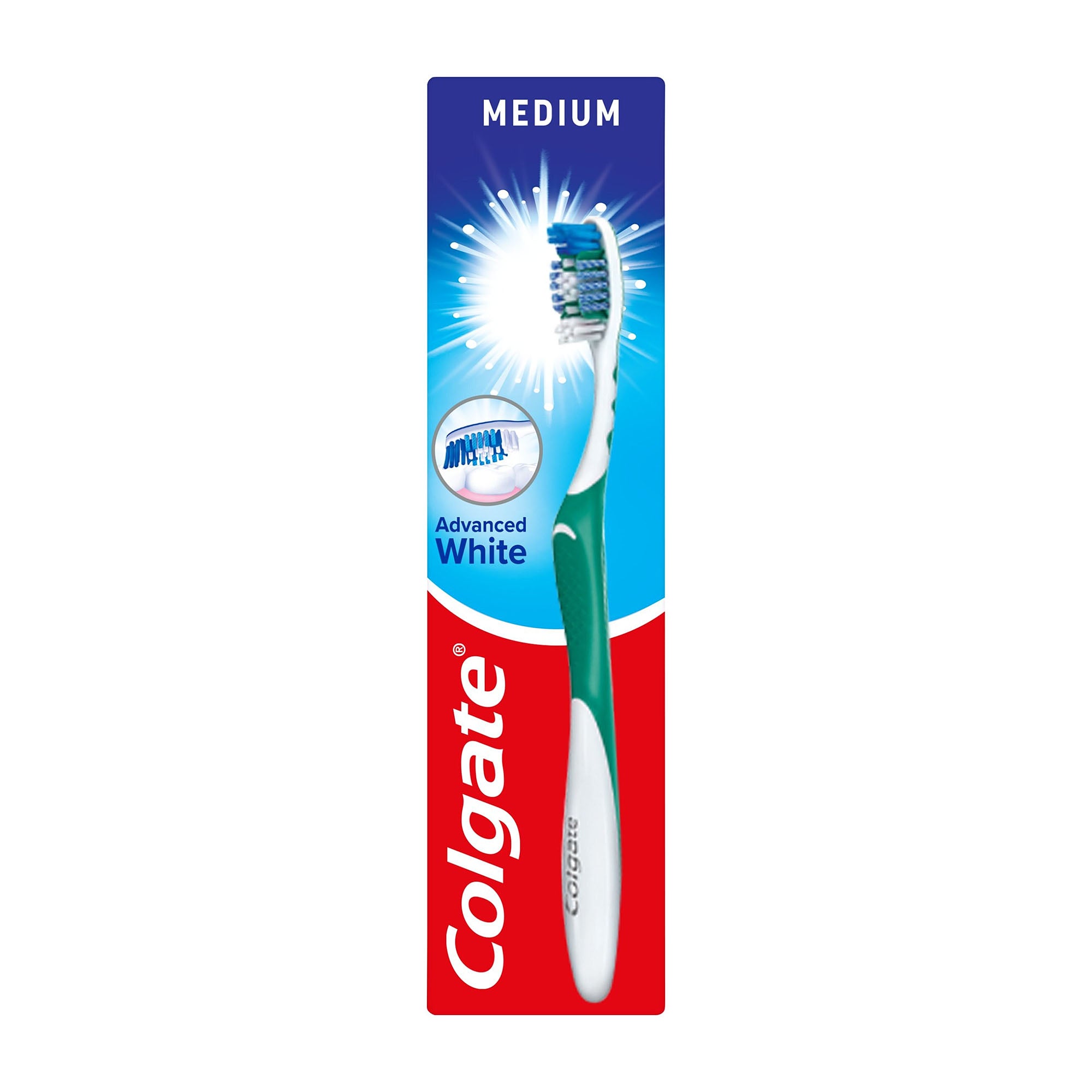 Colgate Advanced White medium manual toothbrush, 1 Count