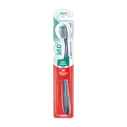 Colgate Deep Clean 360 medium manual toothbrush, 1 Count