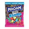 Maoam Party Kracher chewy candy bag with colorful design and fireworks graphics on a white background