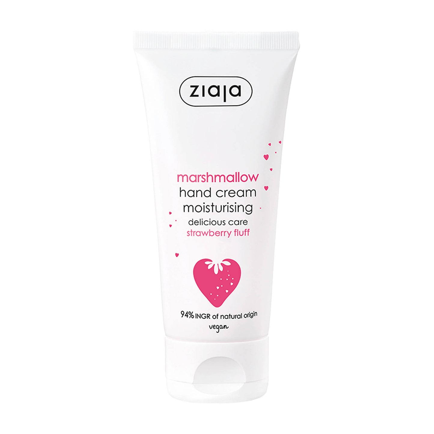 Ziaja Marshmallow feuchtigkeitsspendende Erdbeer-Fluff-Handcreme, 50 ml