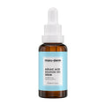 Brown bottle of Maruderm Azelaic Acid Solution 10% Serum with white cap and blue label on a white background