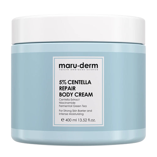 Maruderm 5% Centella Repair Body Cream jar on a white background.