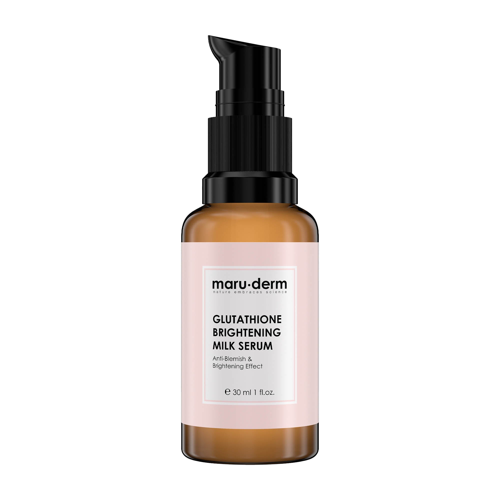 Maruderm Glutathione Brightening Milk Serum bottle on a white background