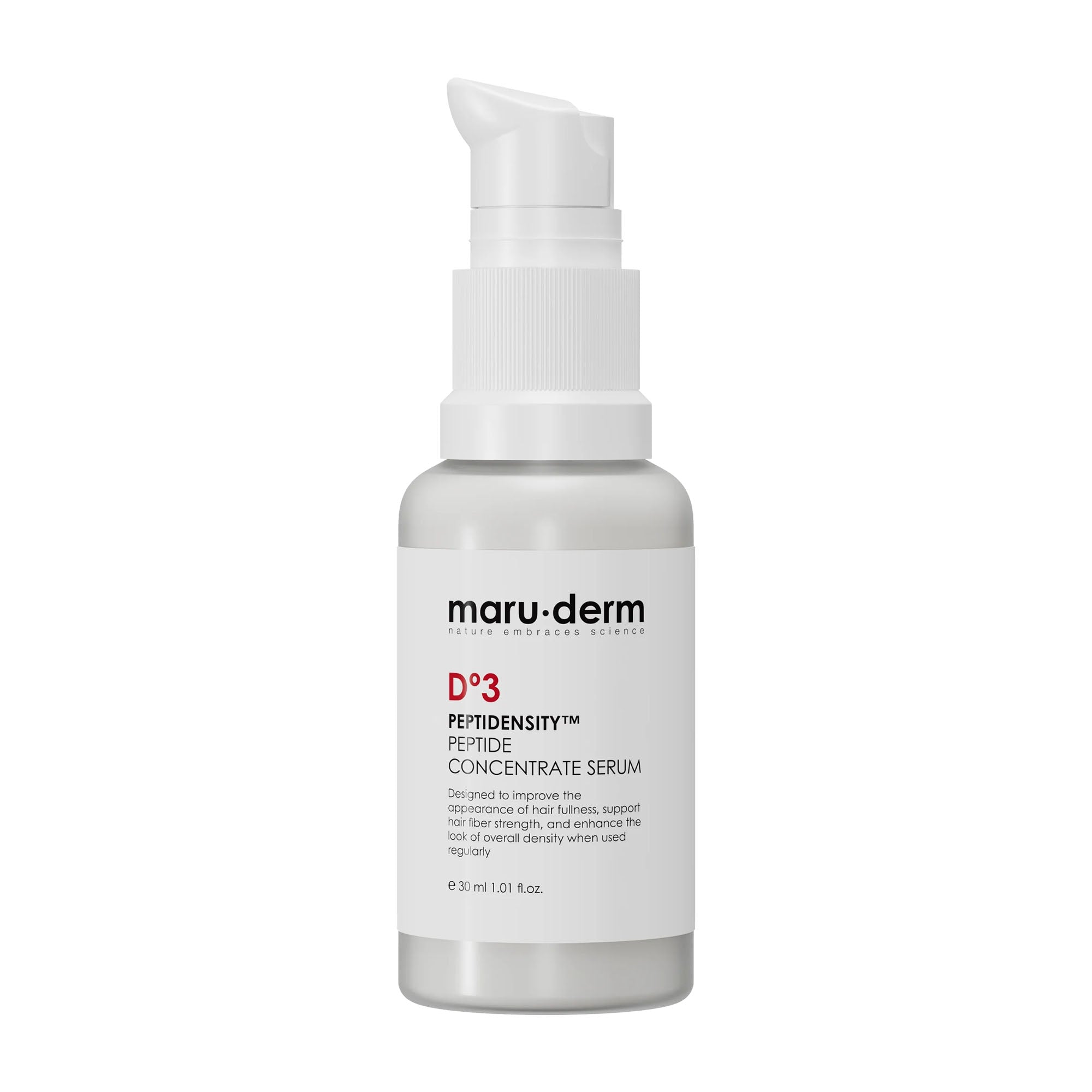 Maruderm Peptidensity  Peptide Concentrate Scalp Serum bottle on a white background