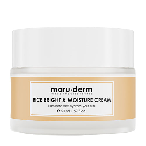 Jar of Maruderm Rice Bright & Moisture Cream on a white background
