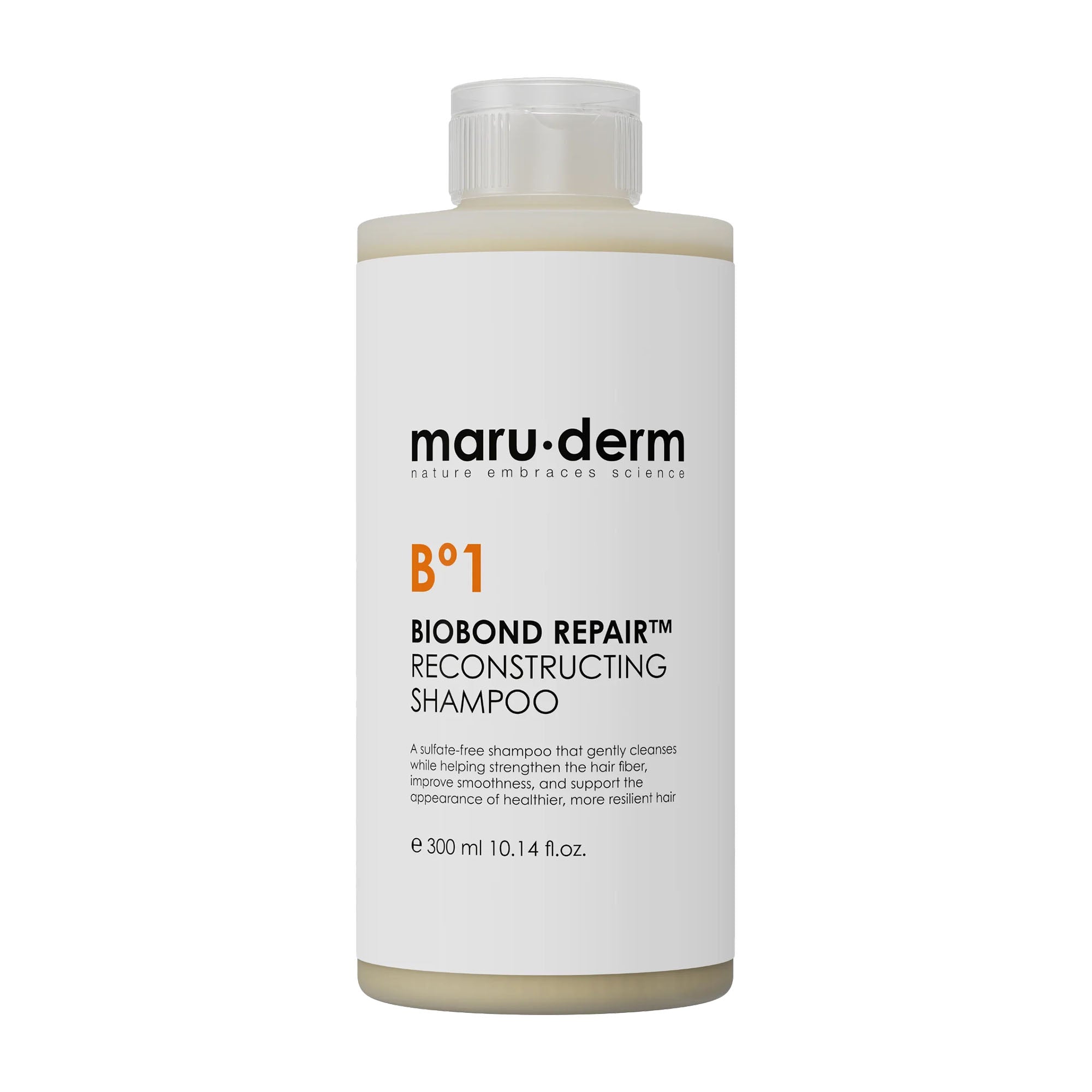 Maruderm Biobond Repair shampoo bottle on a white background