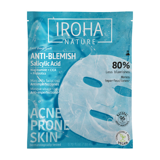 Iroha Nature Anti-Unreinheiten Sheet-Maske mit Salicylsäure, 20 ml