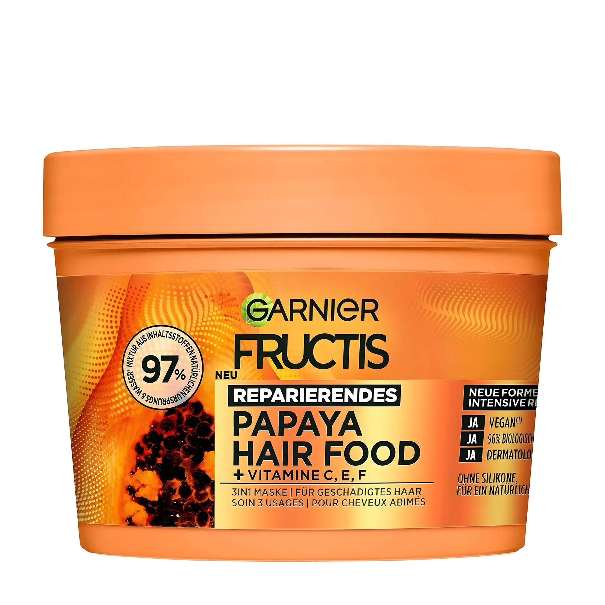 Garnier Fructis Hair Food Papaya Masque 3 en 1, 400 ml