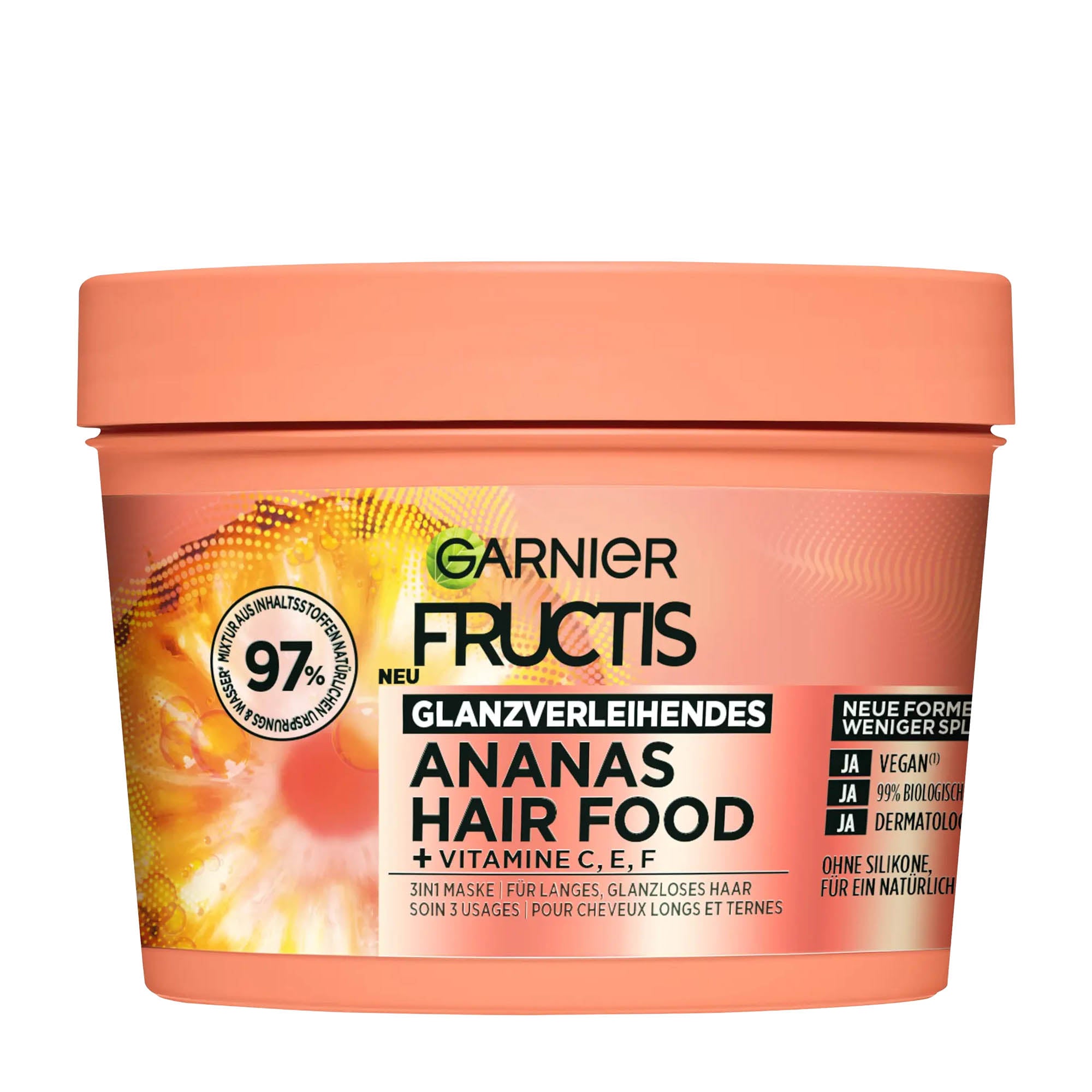 Garnier Fructis Hair Food Masque 3 en 1 à l'ananas, 400 ml