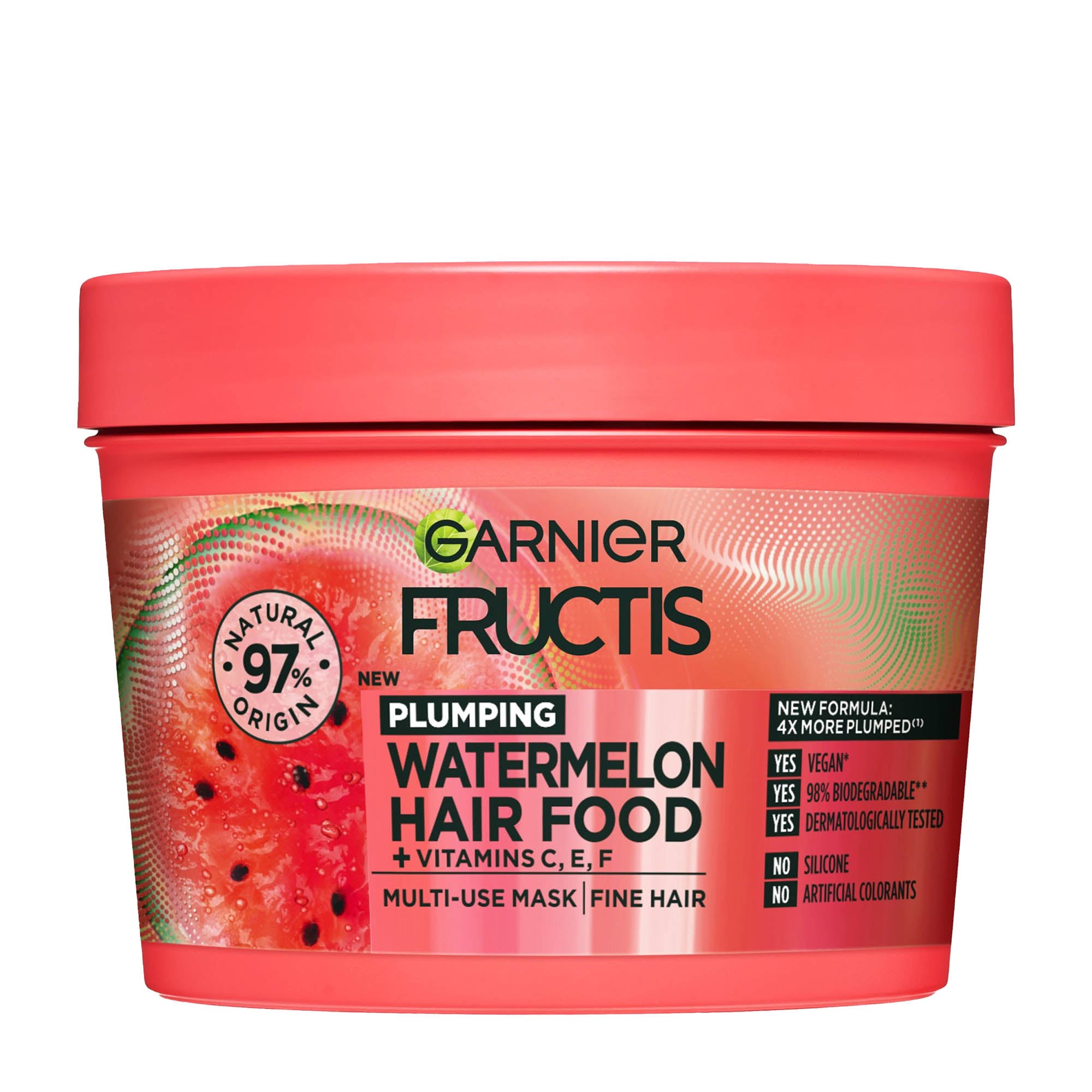 Garnier Fructis Hair Food Masque 3 en 1 à la pastèque, 400 ml