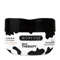 Morfose Milk Therapy creamy milk hair mask jar with black lid on a white background