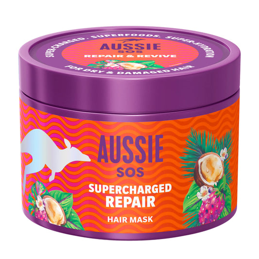 Aussie SOS Supercharged repair hair mask, 500 mL