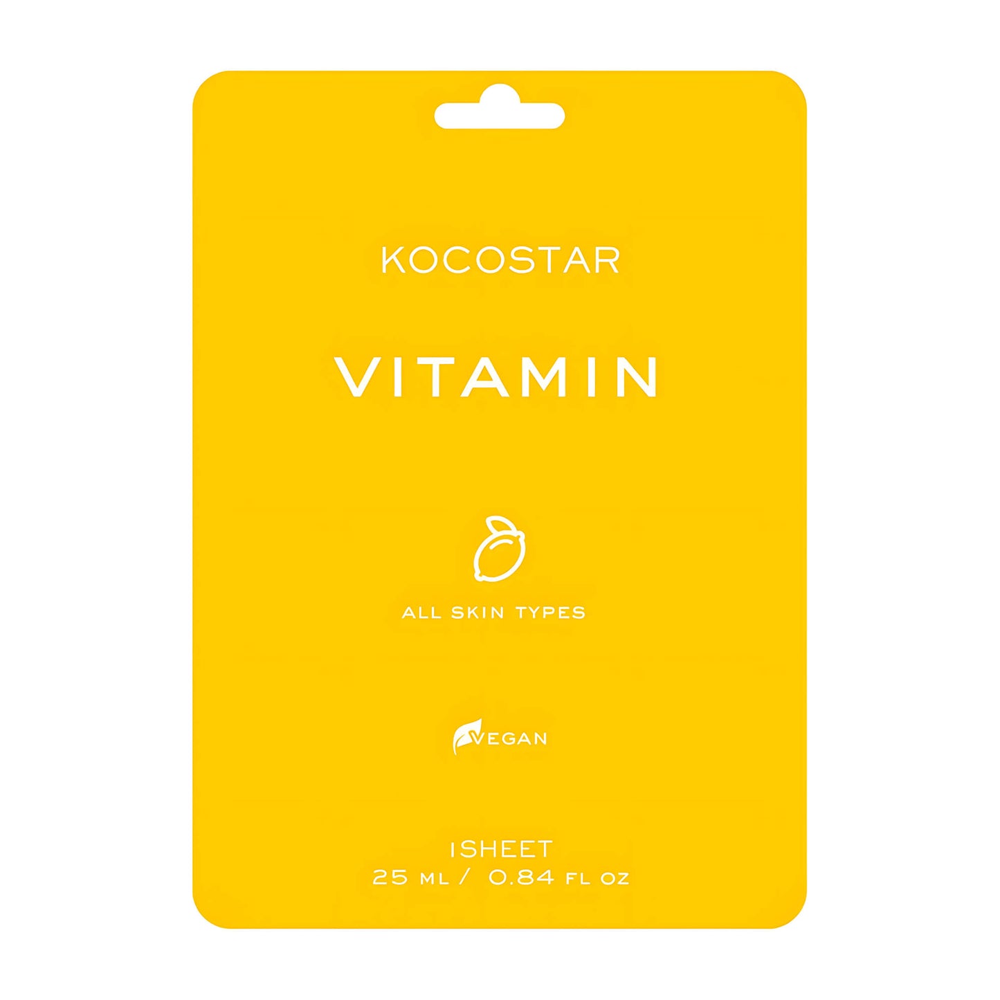 Kocostar Vitamin sheet mask for all skin types, 1 Count