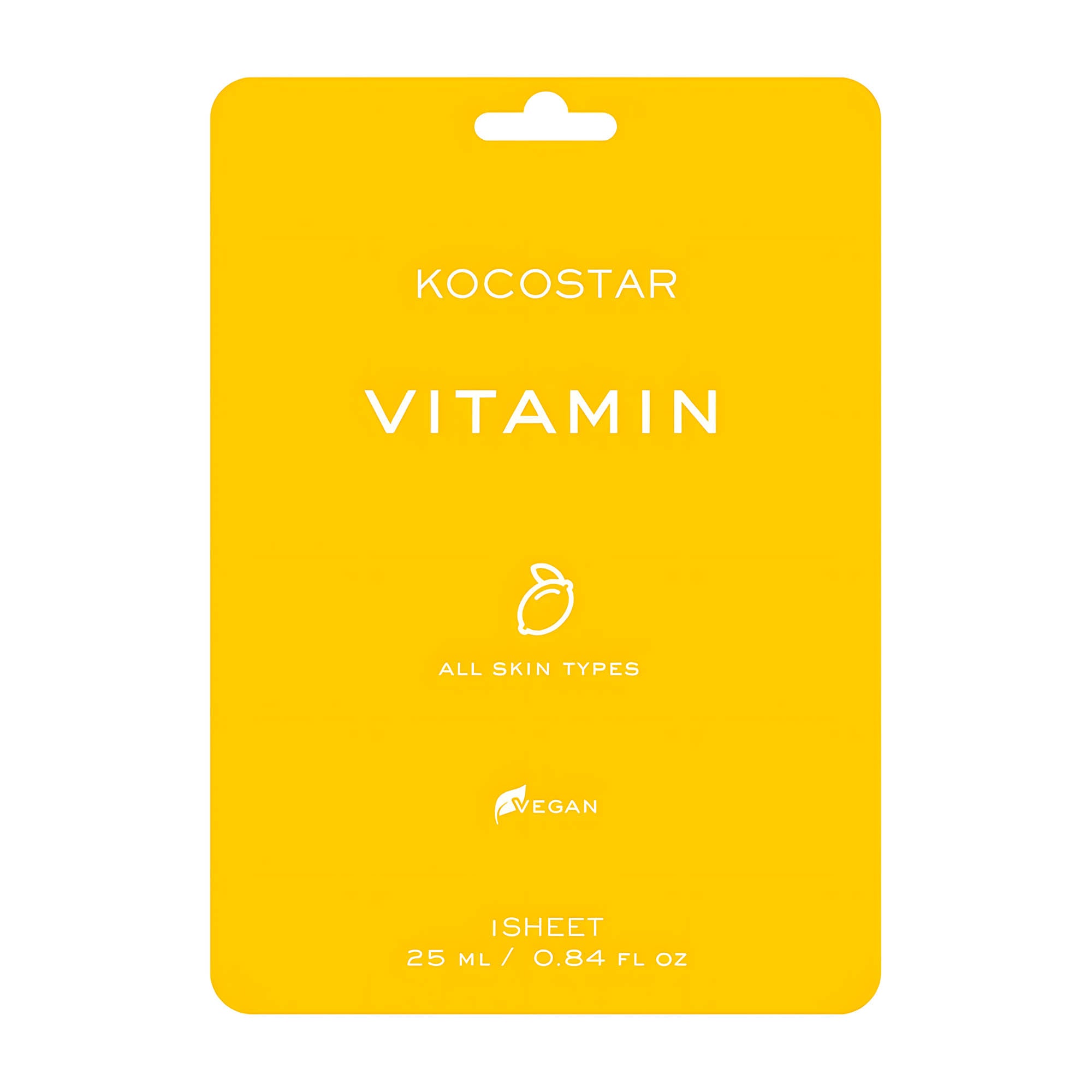 Kocostar Vitamin sheet mask for all skin types, 1 Count