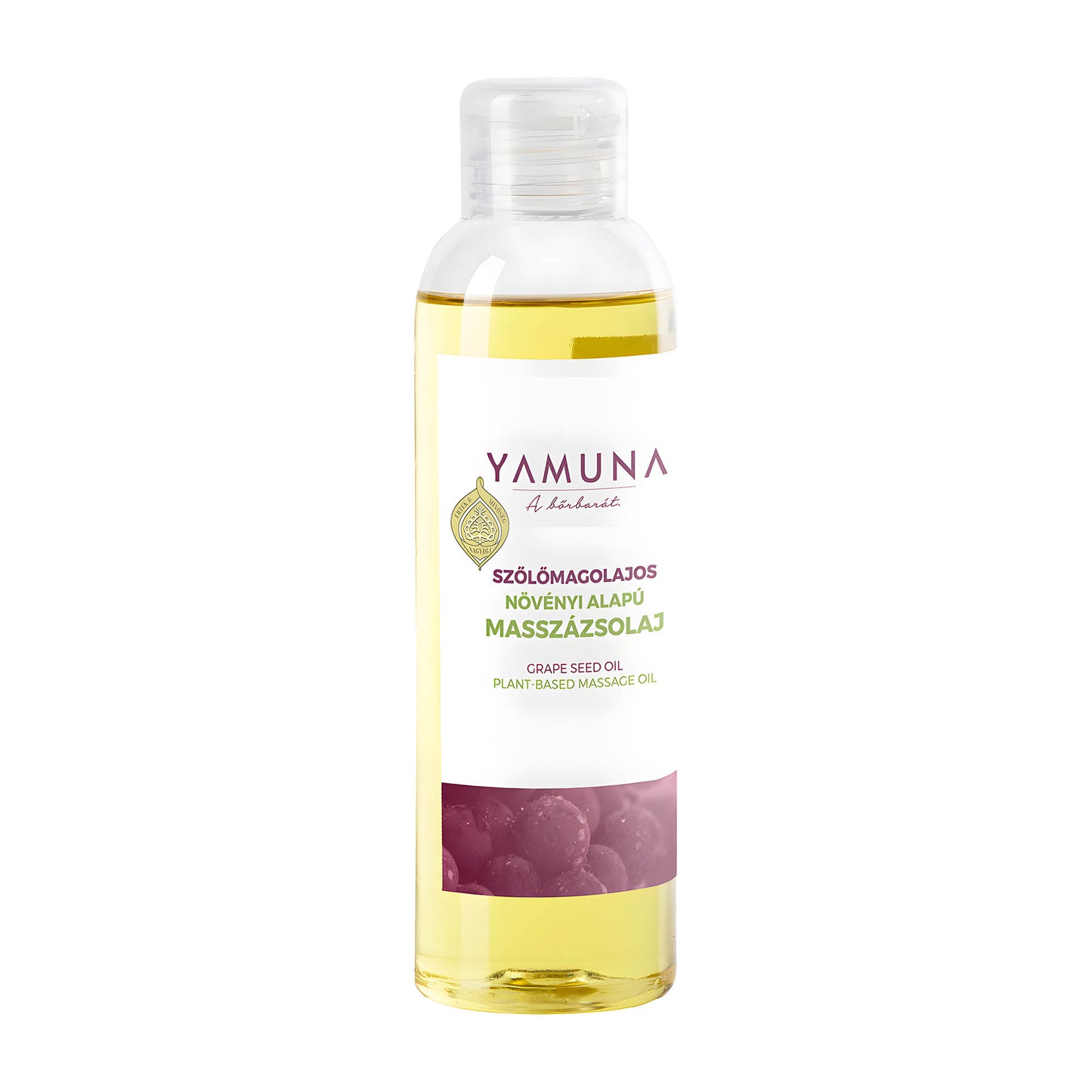 Yamuna Grapeseed Oil plant-based massage oil, 250 mL