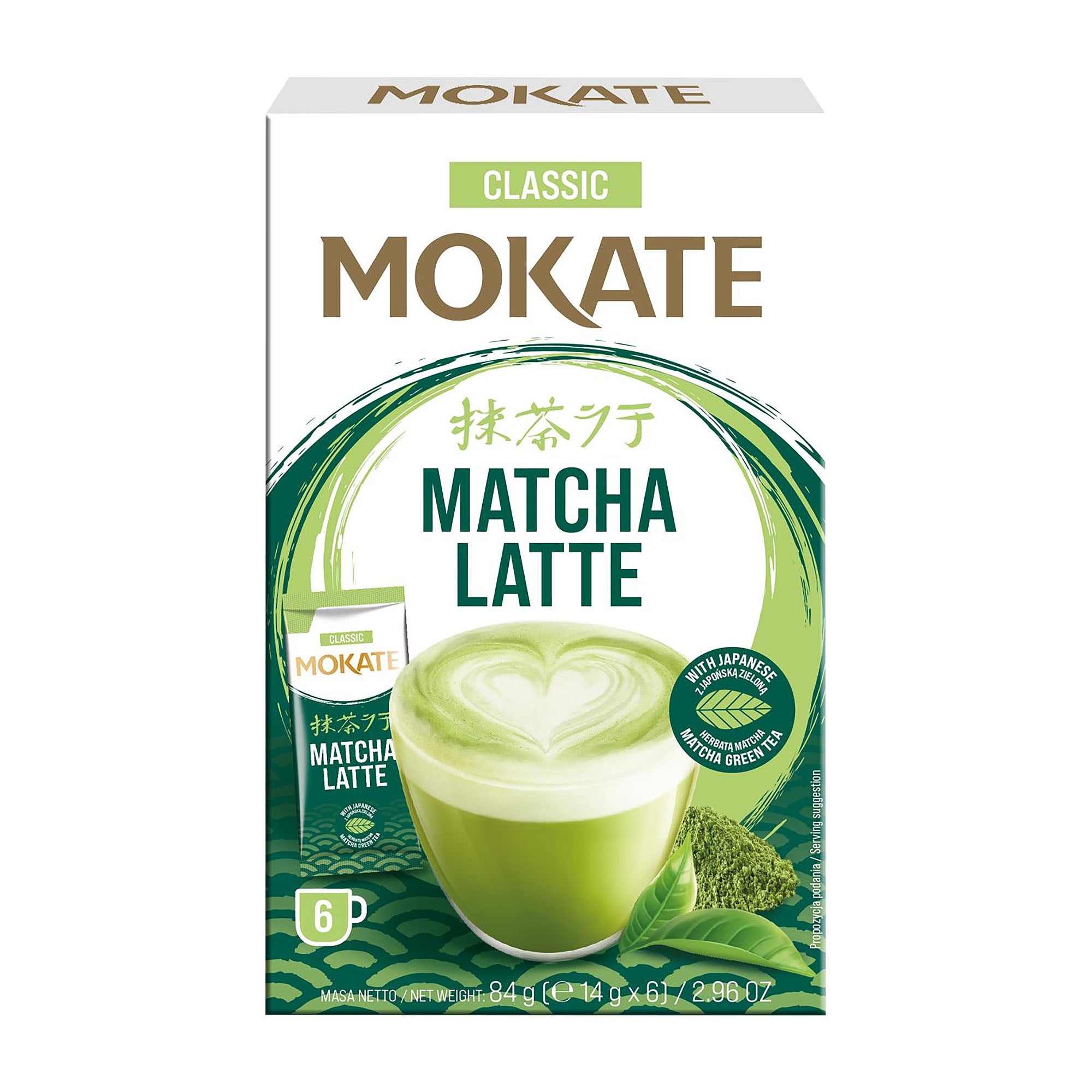 Mokate Matcha Latte classic, 6 count