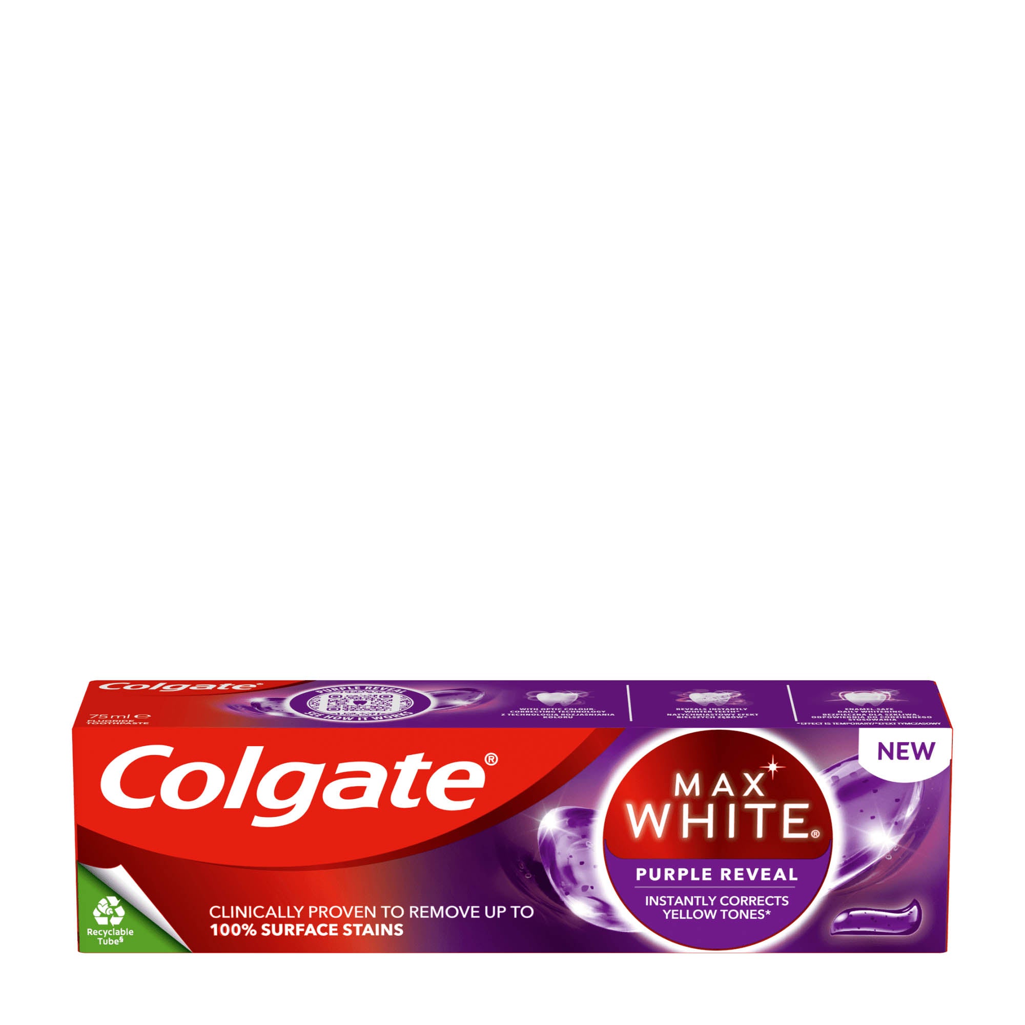 Colgate Max White Dentifrice Purple Reveal, 75 ml