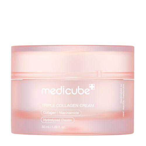 Medicube Triple Collagen Cream jar on a white background