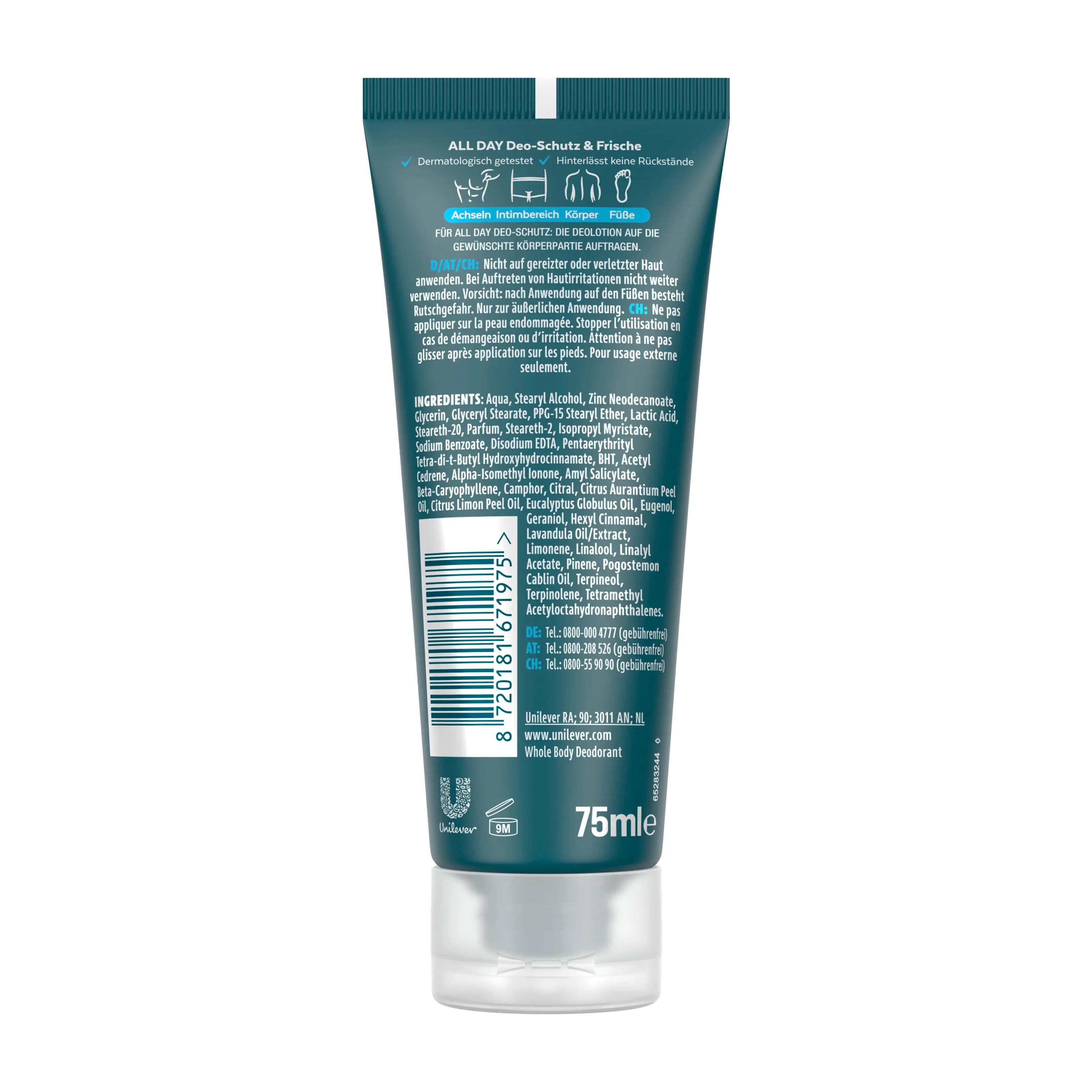 Rexona Men Deocreme WHOLE BODY DEO Ocean Rush, 75 ml