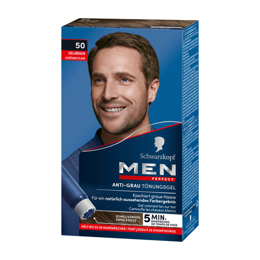 Schwarzkopf Men Perfect 50 Hellbraun Intensivtönung Anti-Grau-Gel