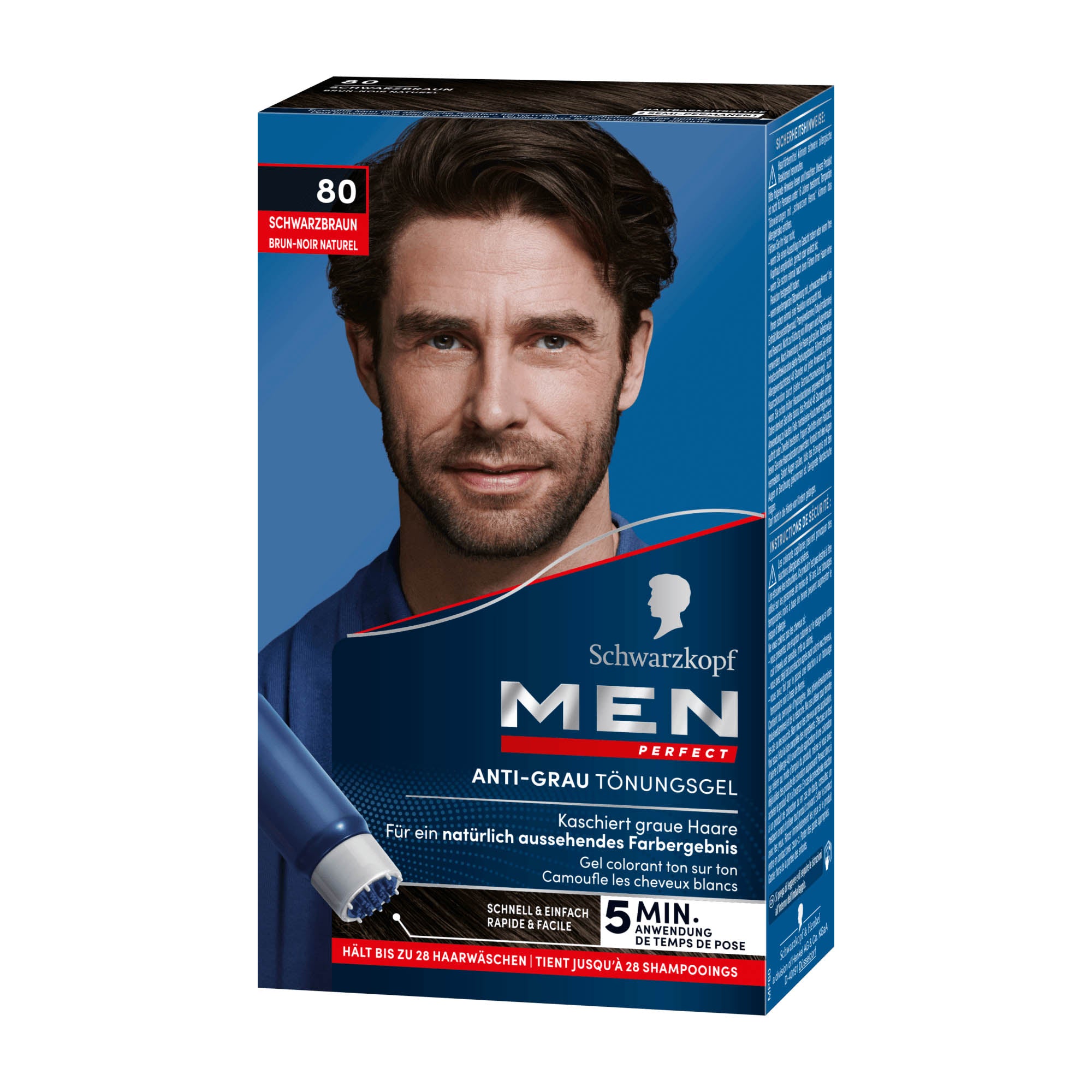 Schwarzkopf Men Perfect 80 Black Brown anti-gray toner gel