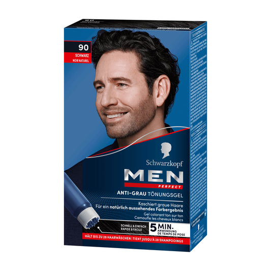 Schwarzkopf Men Perfect 90 Schwarz Intensivtönung Anti-Grau-Gel