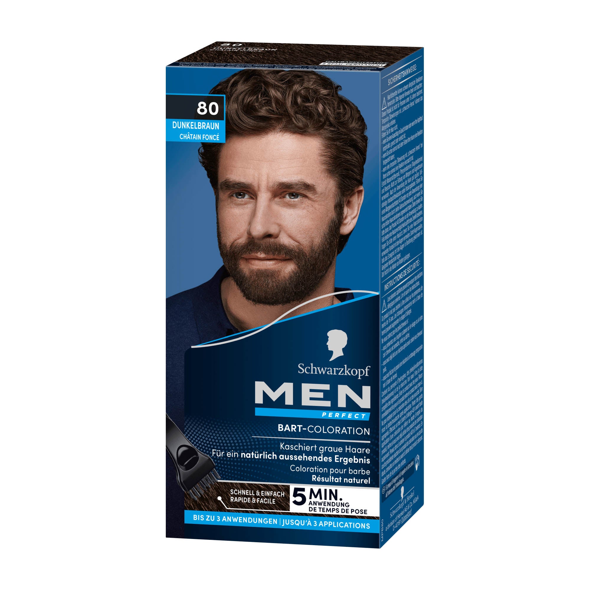 Schwarzkopf Men Perfect 80 Dark Brown beard coloration
