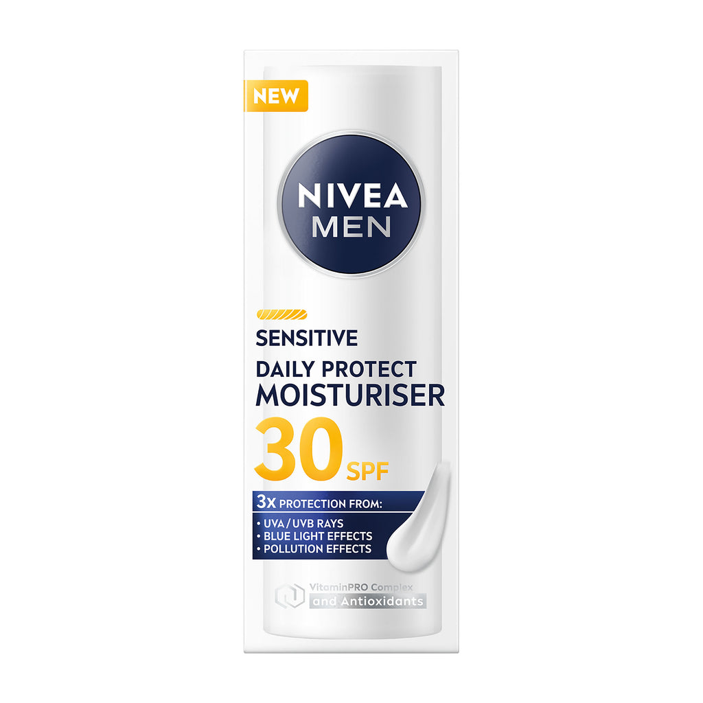 Nivea Men Sensitive daily protect moisturizer spf30, 50 mL